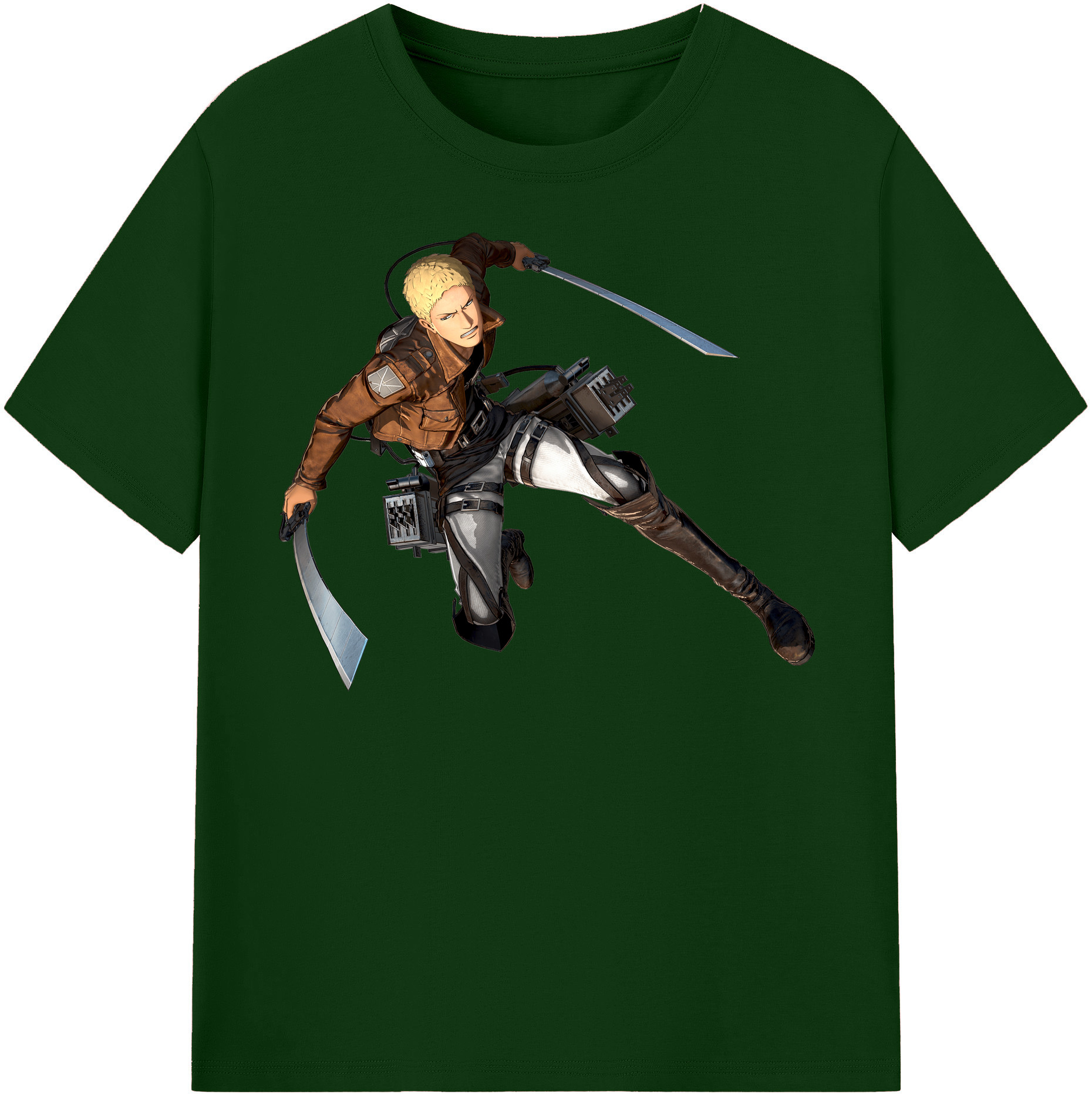 （画像用） 進撃の巨人 ライナー・ブラウン Attack on Titan Reiner Braun 綿100％半袖Tシャツ（フロントプリント）